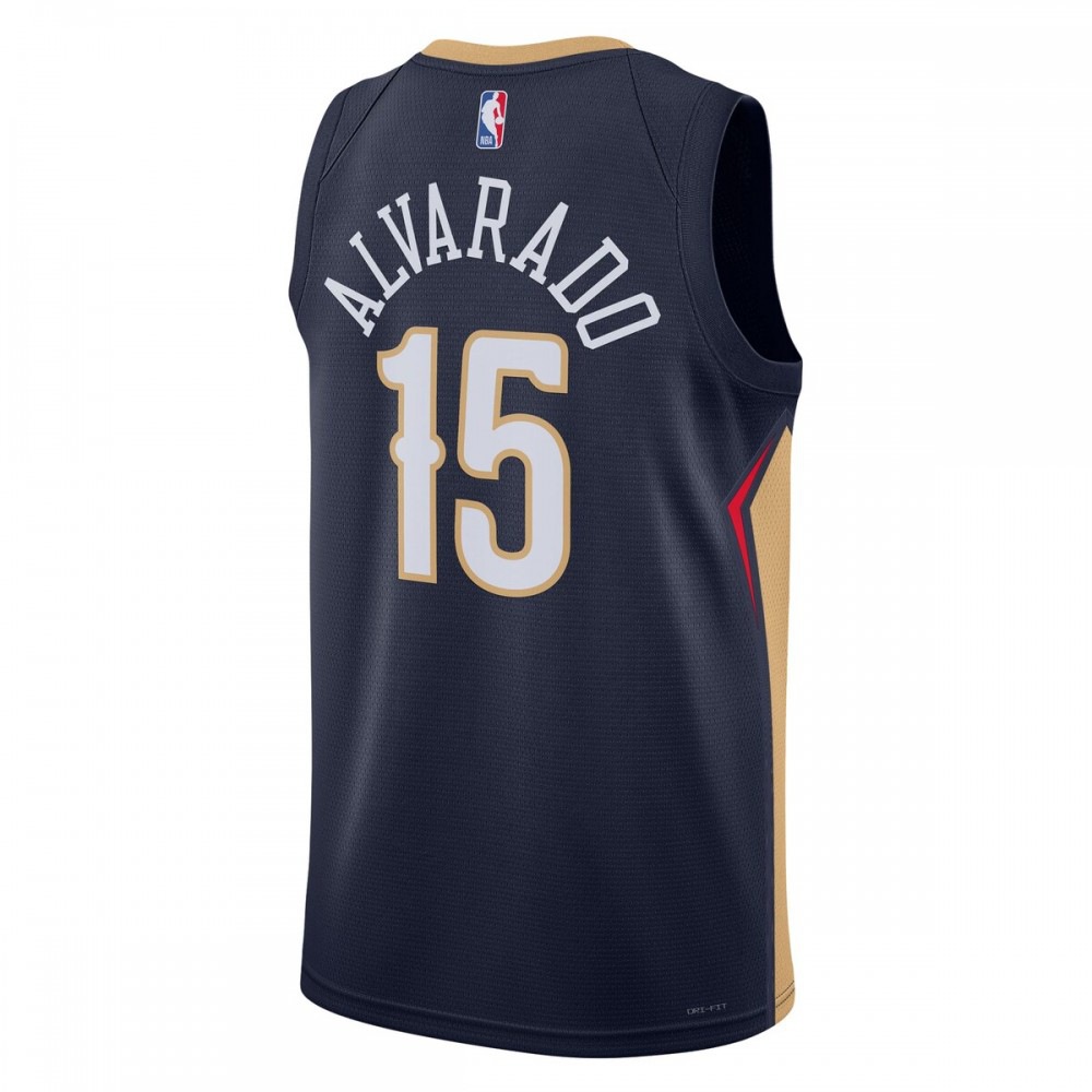 Jose Alvarado New Orleans Pelicans Unisex Swingman Jersey - Icon Edition - Navy-Pro Kit Vault | Brand New 26/27 Sports Jerseys